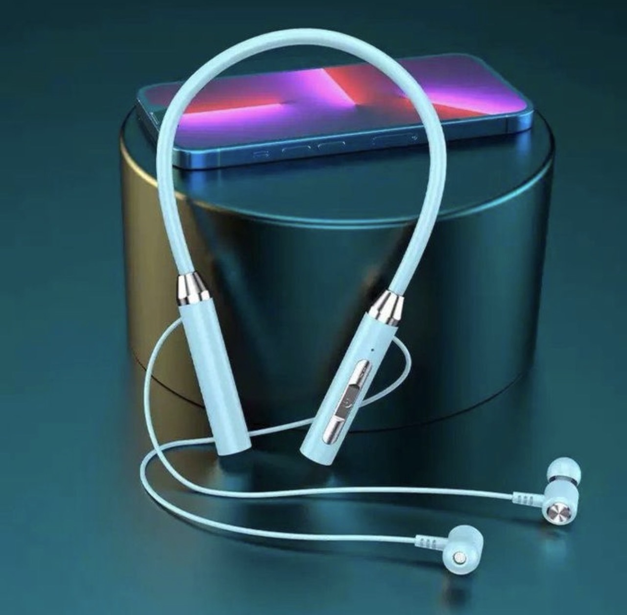Neck hanging bluetooth earphone - wireless earpiece - running headset with mic
