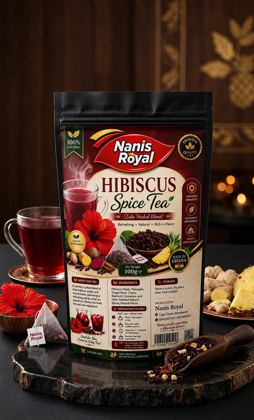 Nanis royal hibiscus spice tea